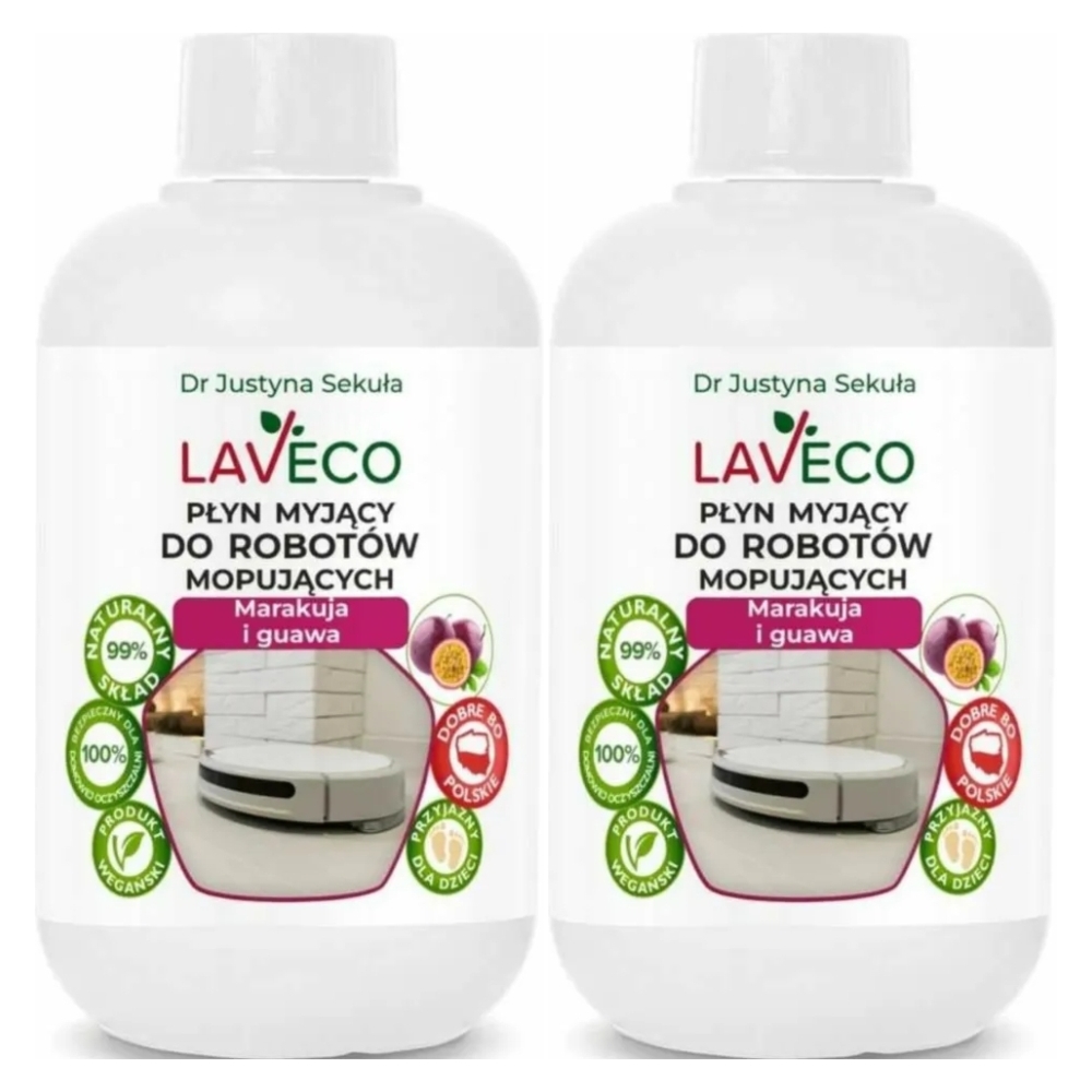 2 x Płyn Myjący do Robotów Mopujących Marakuja i Guawa 0,5 l - Laveco