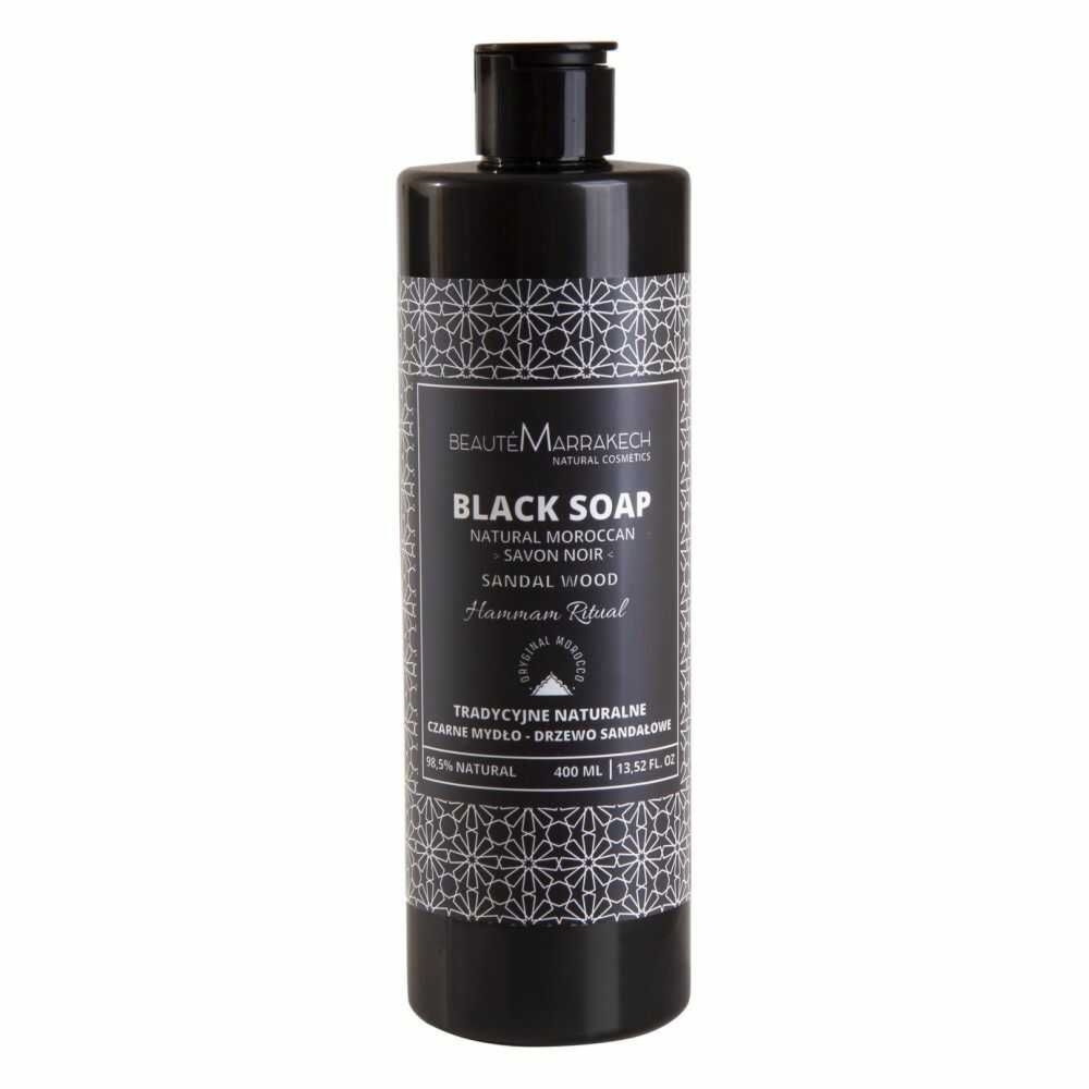 Marokańskie Czarne Mydło Drzewo Sandałowe Żel pod Prysznic 400 ml - Beaute Marrakech