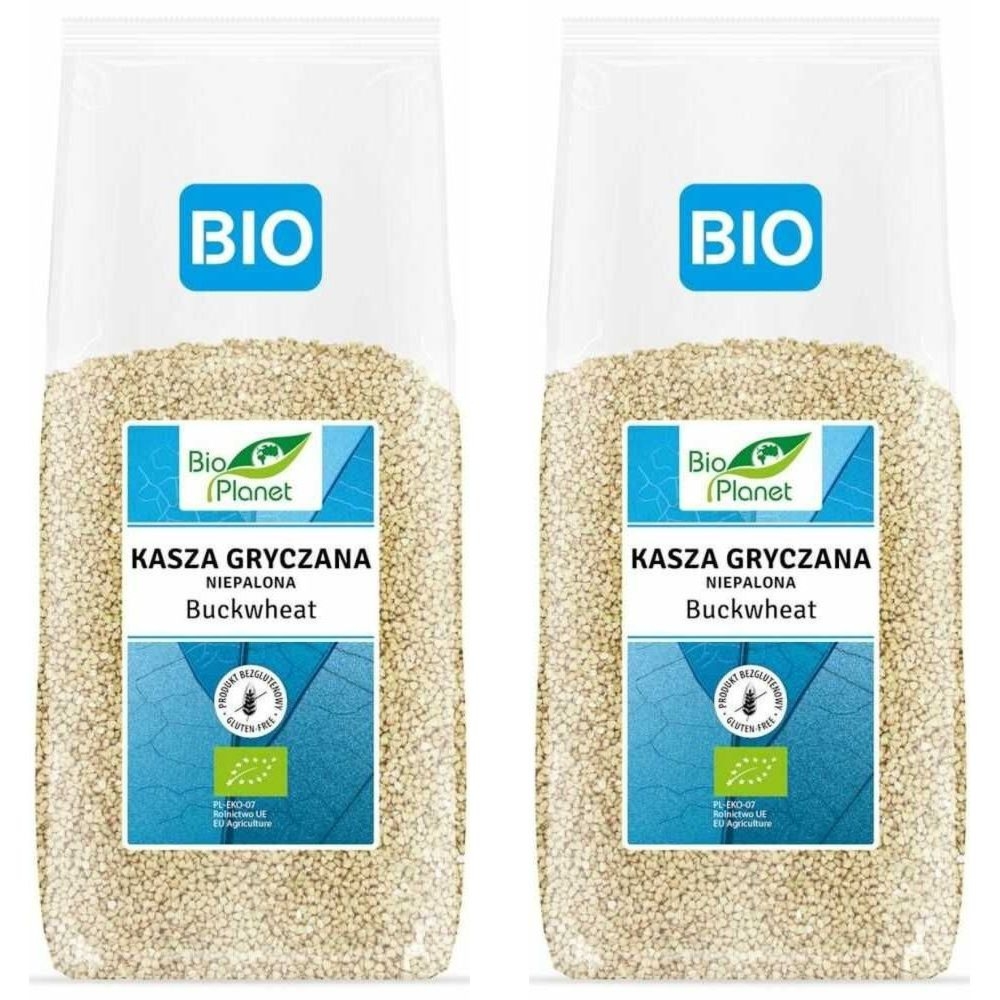 Zestaw 2 x Kasza Gryczana Niepalona Bezglutenowa Bio 1 kg - Bio Planet