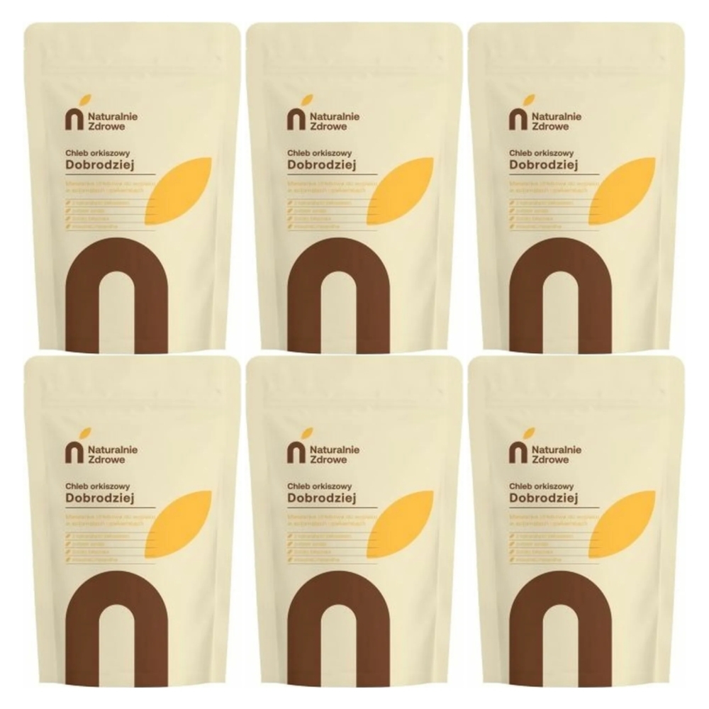 6 x Mieszanka Chlebowa DOBRODZIEJ ORKISZOWY 500 g - Naturalnie Zdrowe