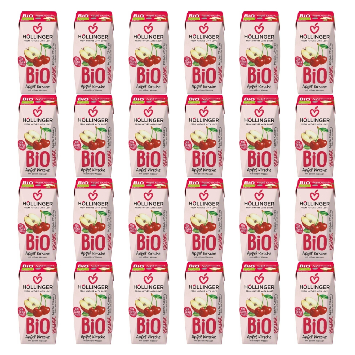 24 x Nektar Jabłkowo-Wiśniowy Bio 200 ml - Hollinger