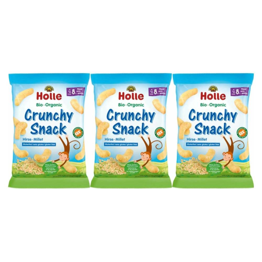 3 x Chrupki Jaglane Bezglutenowe Bio 25 g - Holle