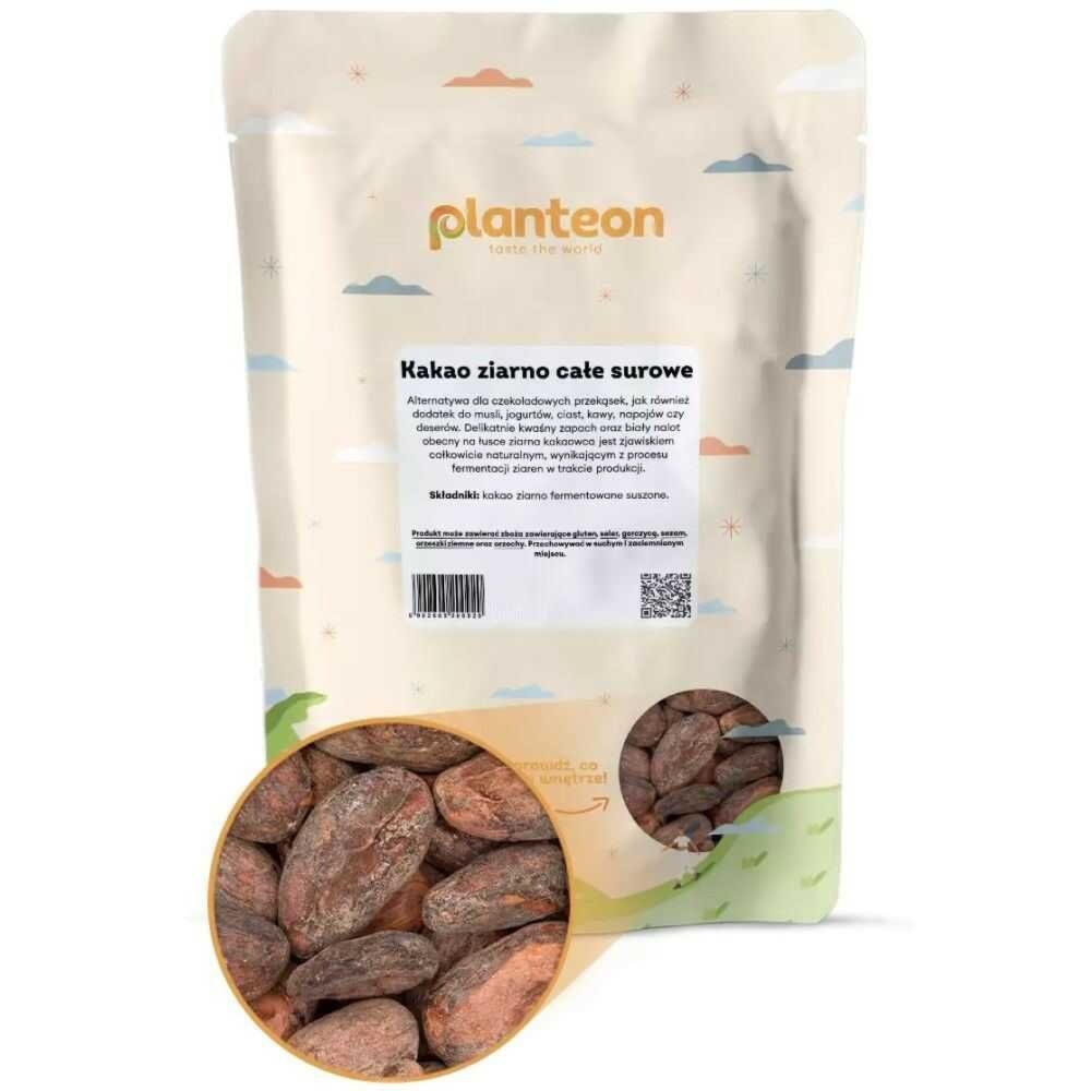 Kakao Ziarno Całe Surowe 100 g - Planteon