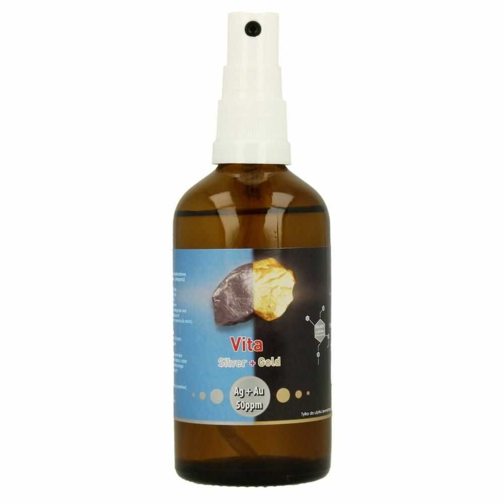 Niejonowe Nano Srebro i Złoto SILVER+ GOLD 50 ppm 100 ml - Vitacolloids