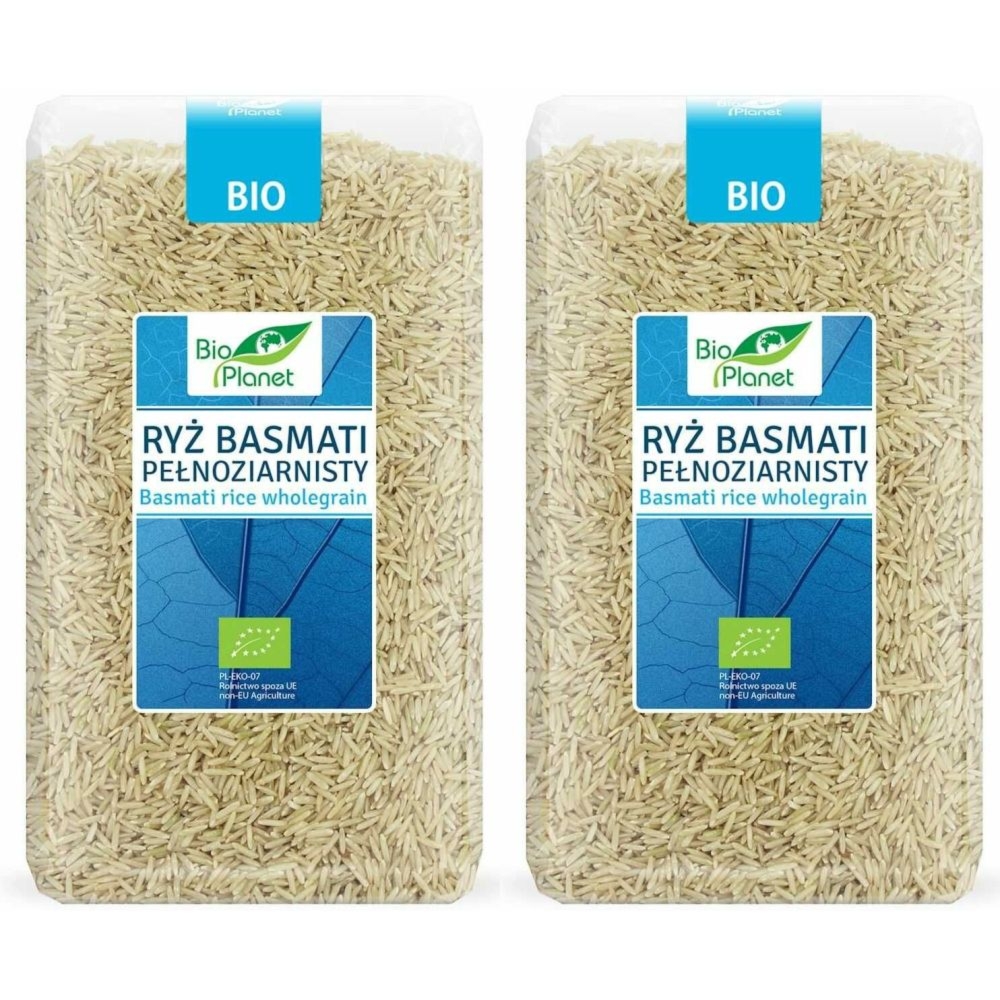 Zestaw 2 x Ryż Basmati Pełnoziarnisty Bio 1 kg - Bio Planet
