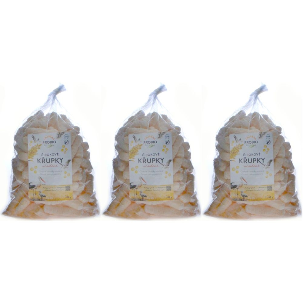 3 x Chrupki z Sorgo Niesolone Bezglutenowe Bio 100 g - Probio