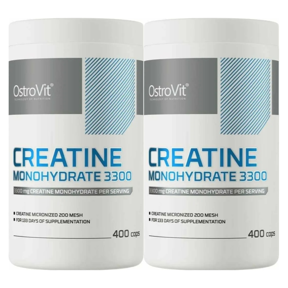 2 x Monohydrat Kreatyny 3300 mg 400 Kapsułek - OstroVit