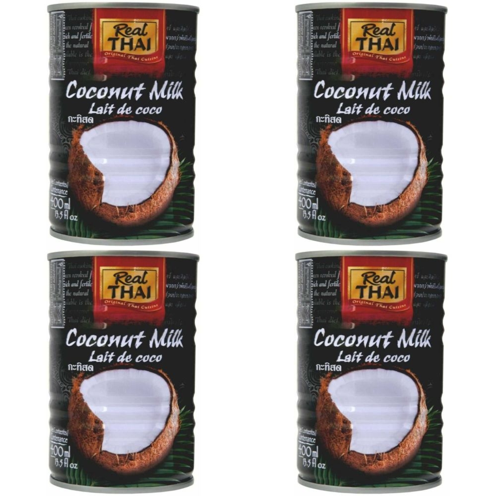 Mleczko Kokosowe 17-19% 400 ml Real Thai - Zestaw 4 x 400 ml
