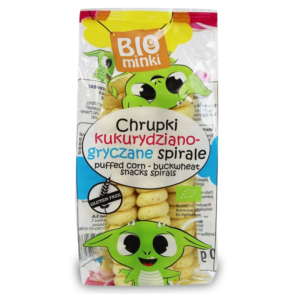 Zdjęcia - Jedzenie dla dzieci i niemowląt Bio Planet Chrupki Kukurydziano-Gryczane Spirale Bezglutenowe Bio 60 g - Biominki 