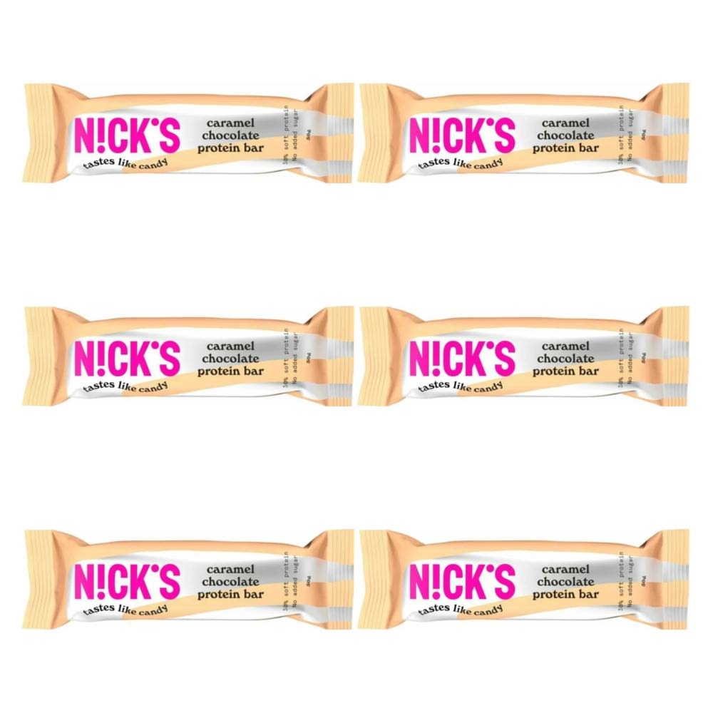 6 x Baton Proteinowy Słony Karmel w Mlecznej Czekoladzie 50 g - Nicks