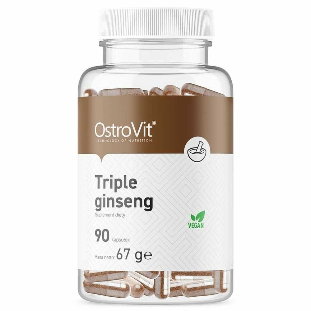 Triple Ginseng VEGE 90 Kapsułek - OstroVit