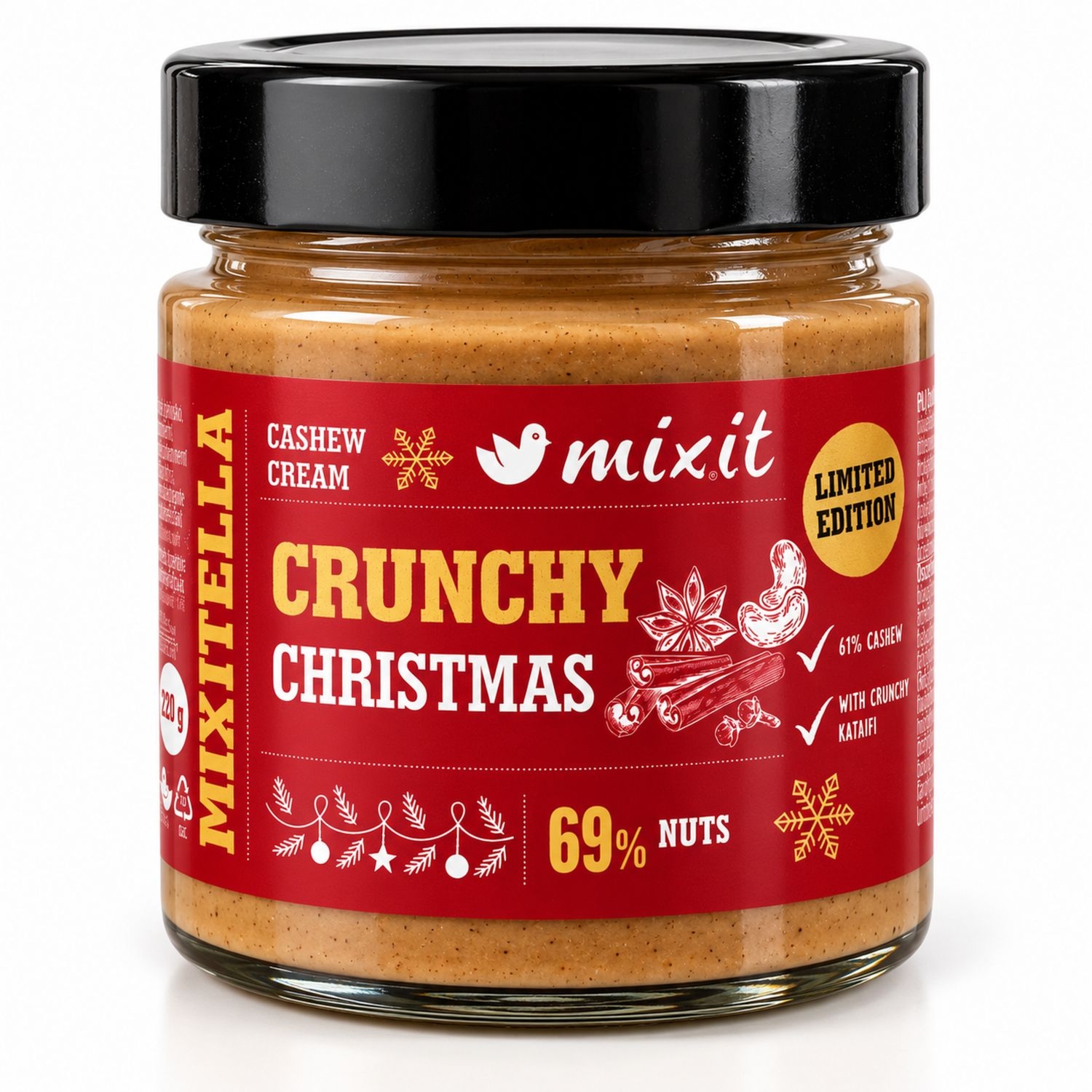 Krem Orzechowy z Chrupiącym Kataifi Crunchy Christmas 220 g - Mixit