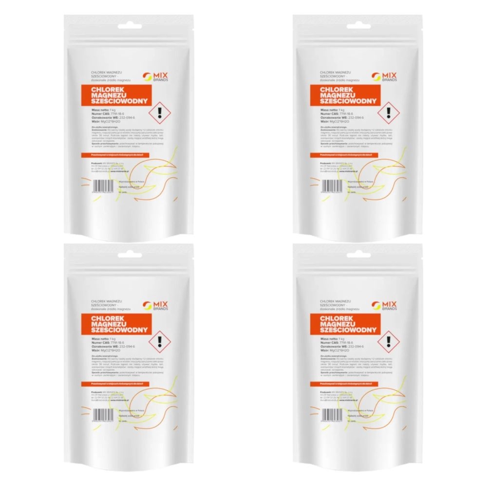 4 x Chlorek Magnezu Sześciowodny 1kg - Big Nature