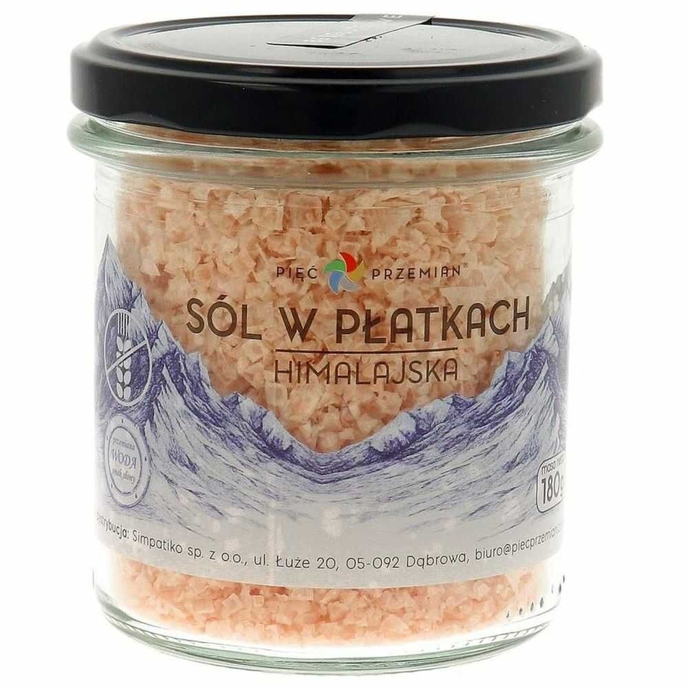 Sól Himalajska w Płatkach Różowa 180 g - Pięć Przemian