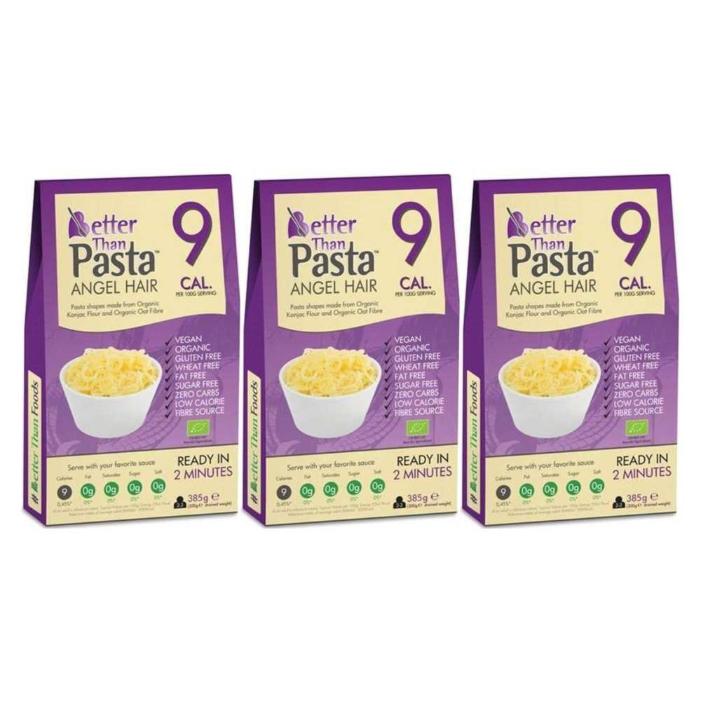 Zestaw 3 x Makaron Konjac Angel Hair Bio 385 g (300 g) -  Better Than Foods