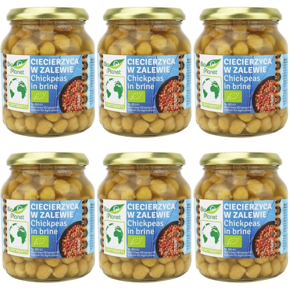 6 x Ciecierzyca w Zalewie w Słoiku Bio 350 g (230 g) - Bio Planet