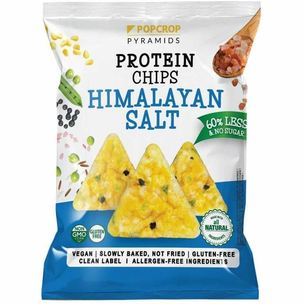 Chrupki Piramidki Proteinowe z Solą Himalajską Bezglutenowe 60 g - Popcrop