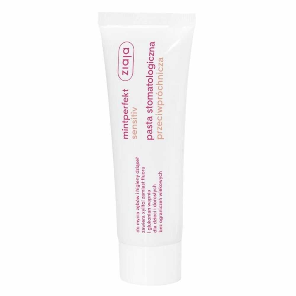 Mintperfekt Sensitiv Pasta Stomatologiczna Przeciwpróchnicza z Ksylitolem dla Dzieci i Dorosłych 75ml - Ziaja