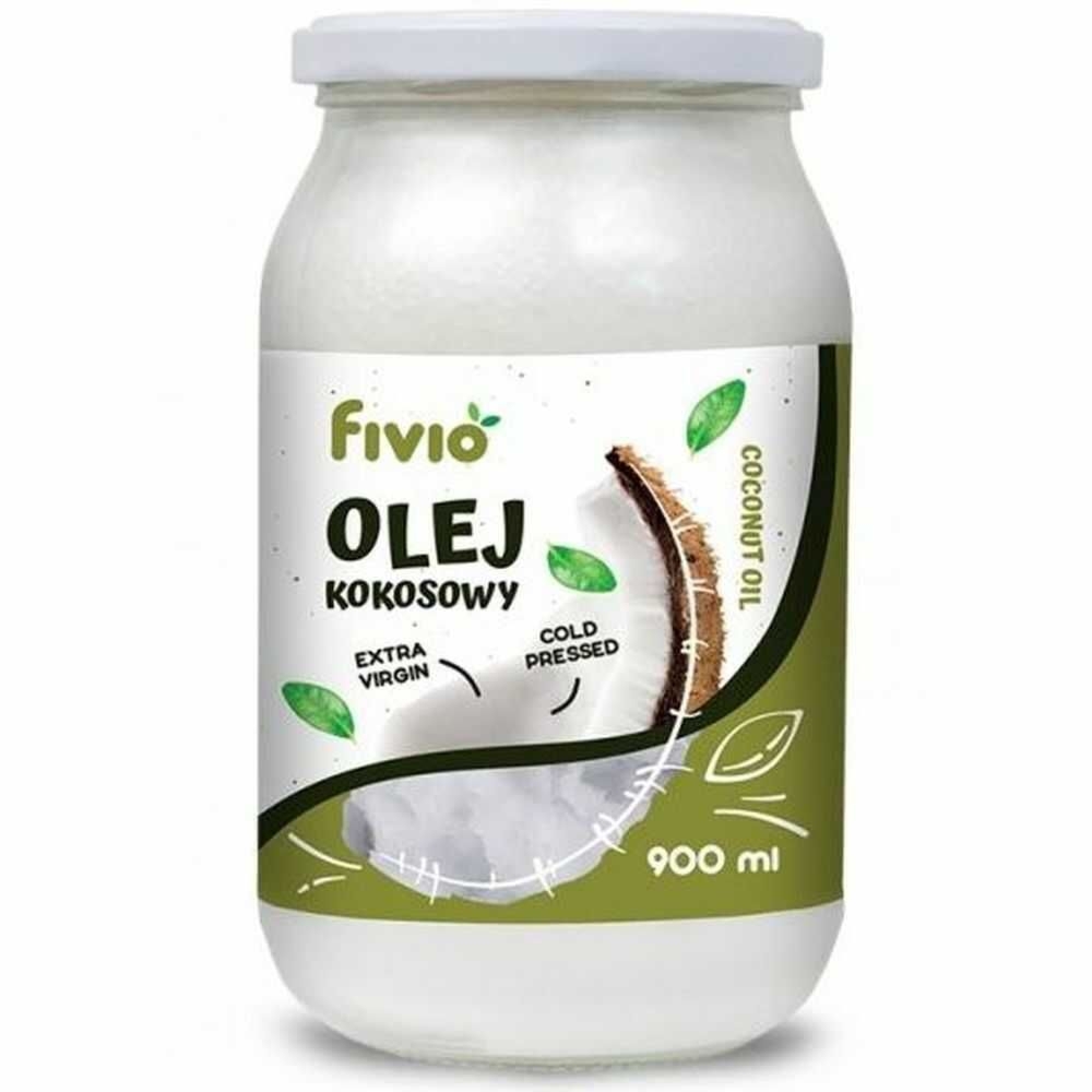 Olej Kokosowy Extra Virgin Nierafinowany Zimnotłoczony 900 ml - Fivio