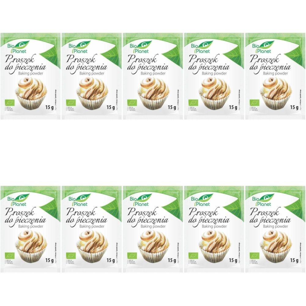 Zestaw 10 x Proszek do Pieczenia Bio 15 g - Bio Planet