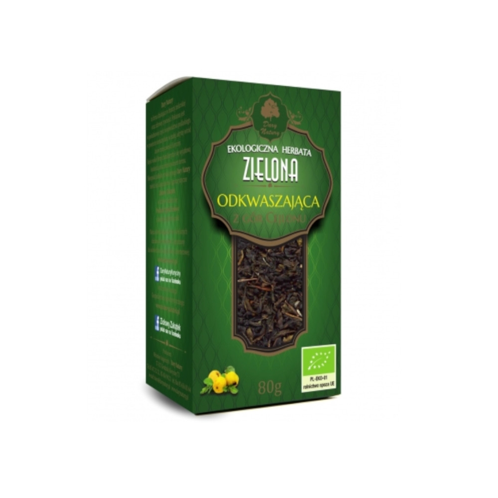 Herbata Zielona Odkwaszająca Bio 80 g Dary Natury