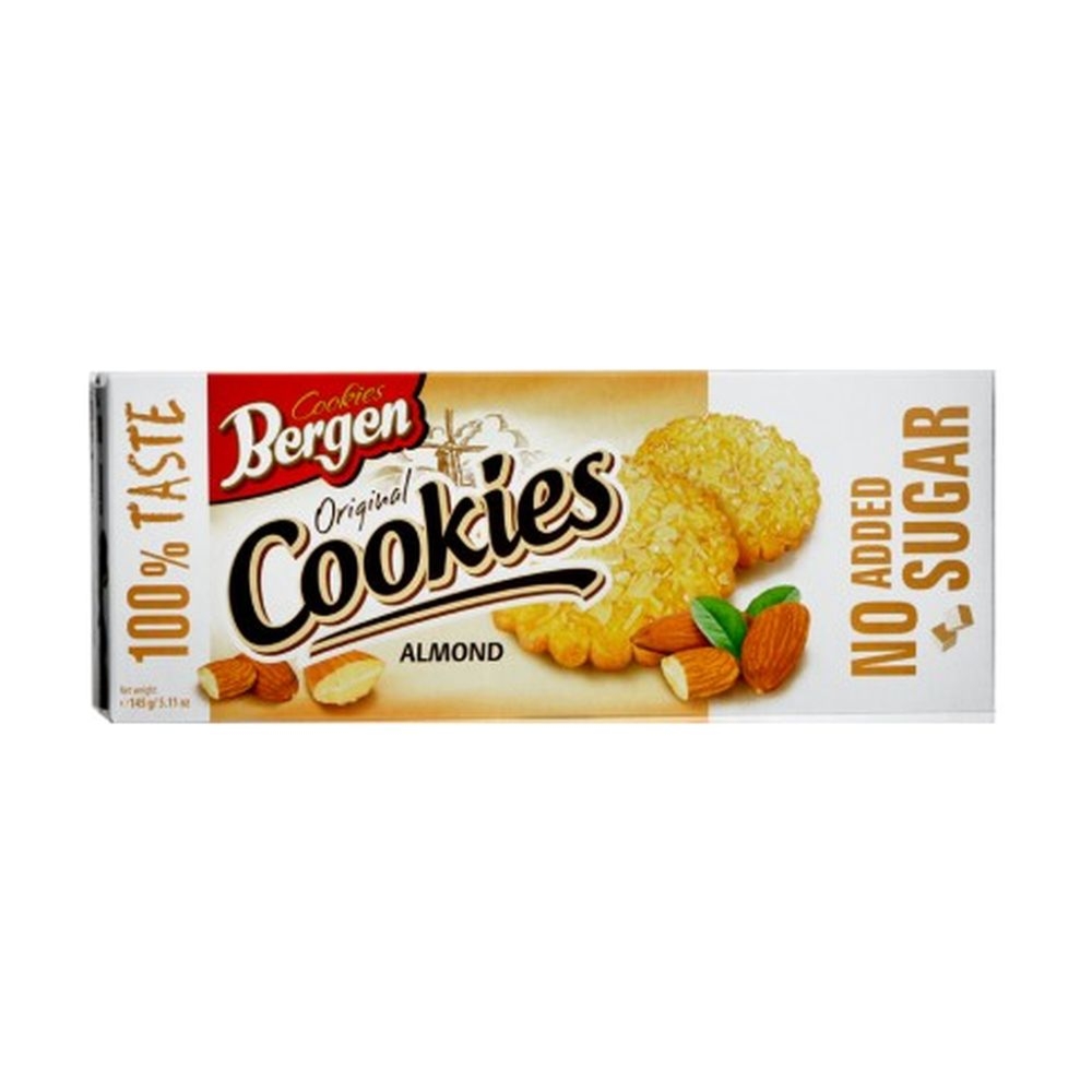 Ciasteczka Almond  Bez Dodatku Cukru z Migdałami 145 g Bergen