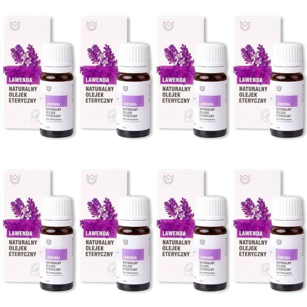 Zestaw 8 x Naturalny Olejek Eteryczny Lawendowy 10 ml - Naturalne Aromaty