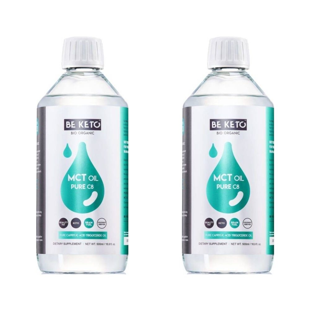 2 x Olej MCT 100% Pure C8 BIO 1 l - Beketo