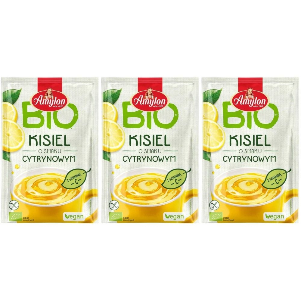 3 x Kisiel o Smaku Cytrynowym Bio 30 g - Amylon