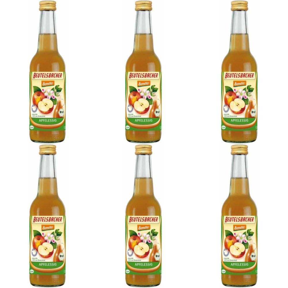 6 x Ocet Jabłkowy Niefiltrowany Bio 330 ml -  Beutelsbacher
