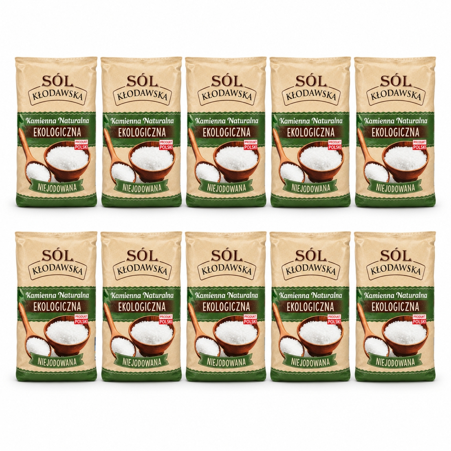 10 x Sól Kłodawska Ekologiczna Naturalna 1100 g Kopalnia Kłodawa