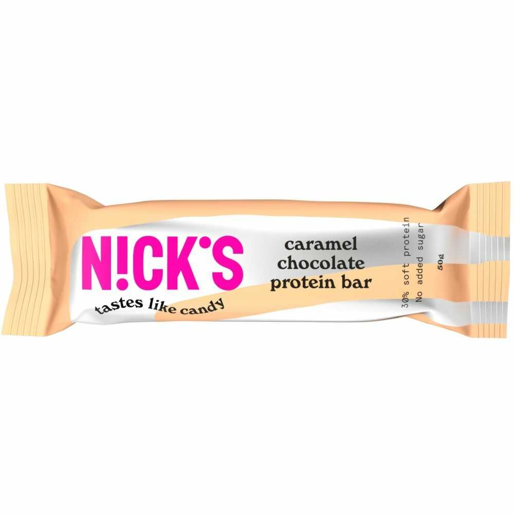 Baton Proteinowy Słony Karmel w Mlecznej Czekoladzie 50 g - Nicks