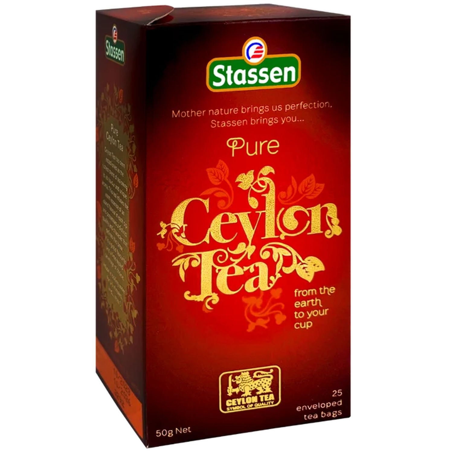 Herbata Czarna Cejlońska Pure Ceylon w Saszetkach 50 g (25 x 2 g) - Stassen