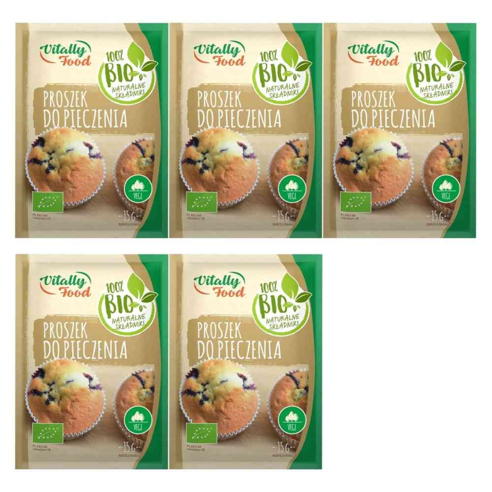 5 x Proszek do Pieczenia Bio 15 g - Vitally Food