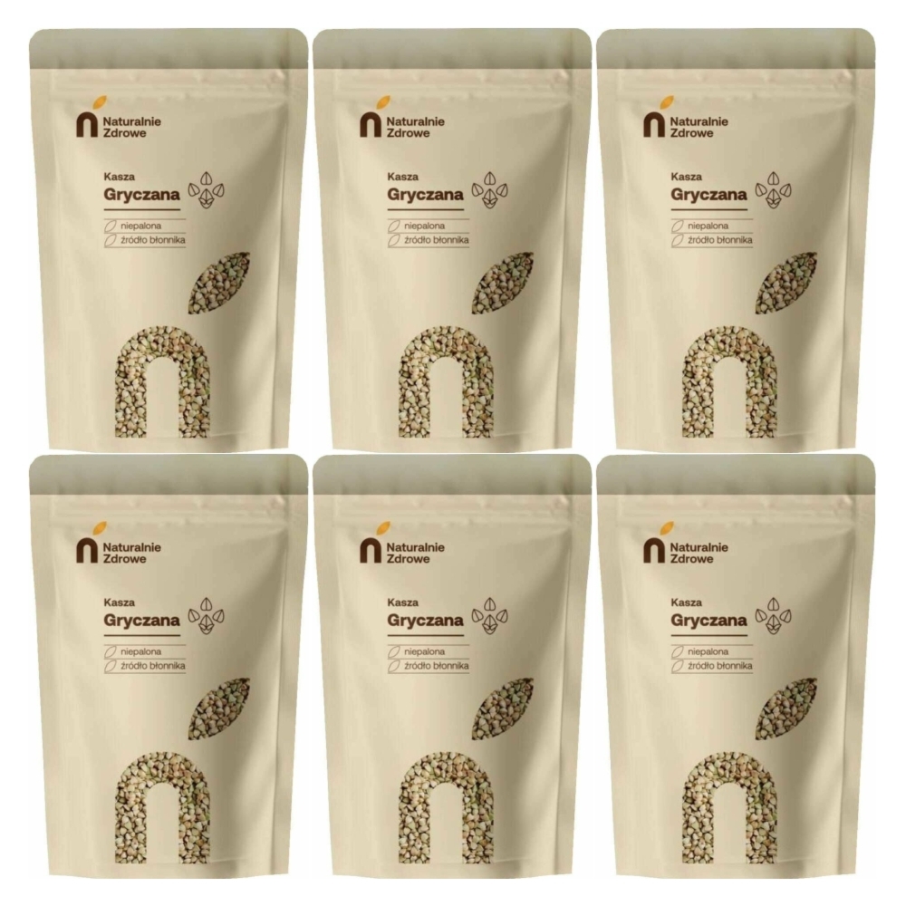6 x Kasza Gryczana Niepalona 1 kg - Naturalnie Zdrowe