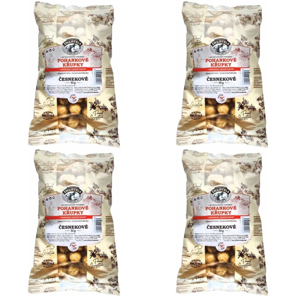 4 x Chrupki Gryczane Czosnkowe 50 g - Smajstrla