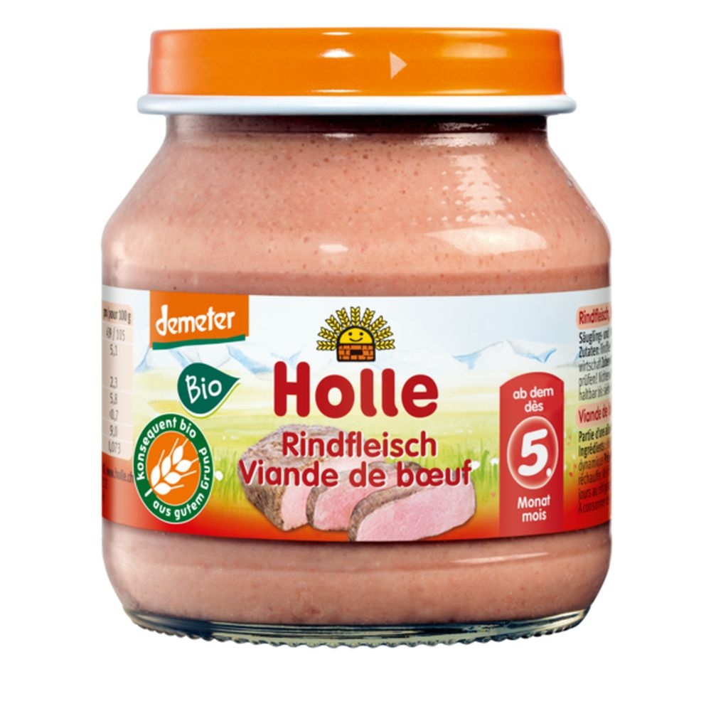 Danie dla Niemowląt Mięso Wołowe Bio Demeter 125 g - Holle