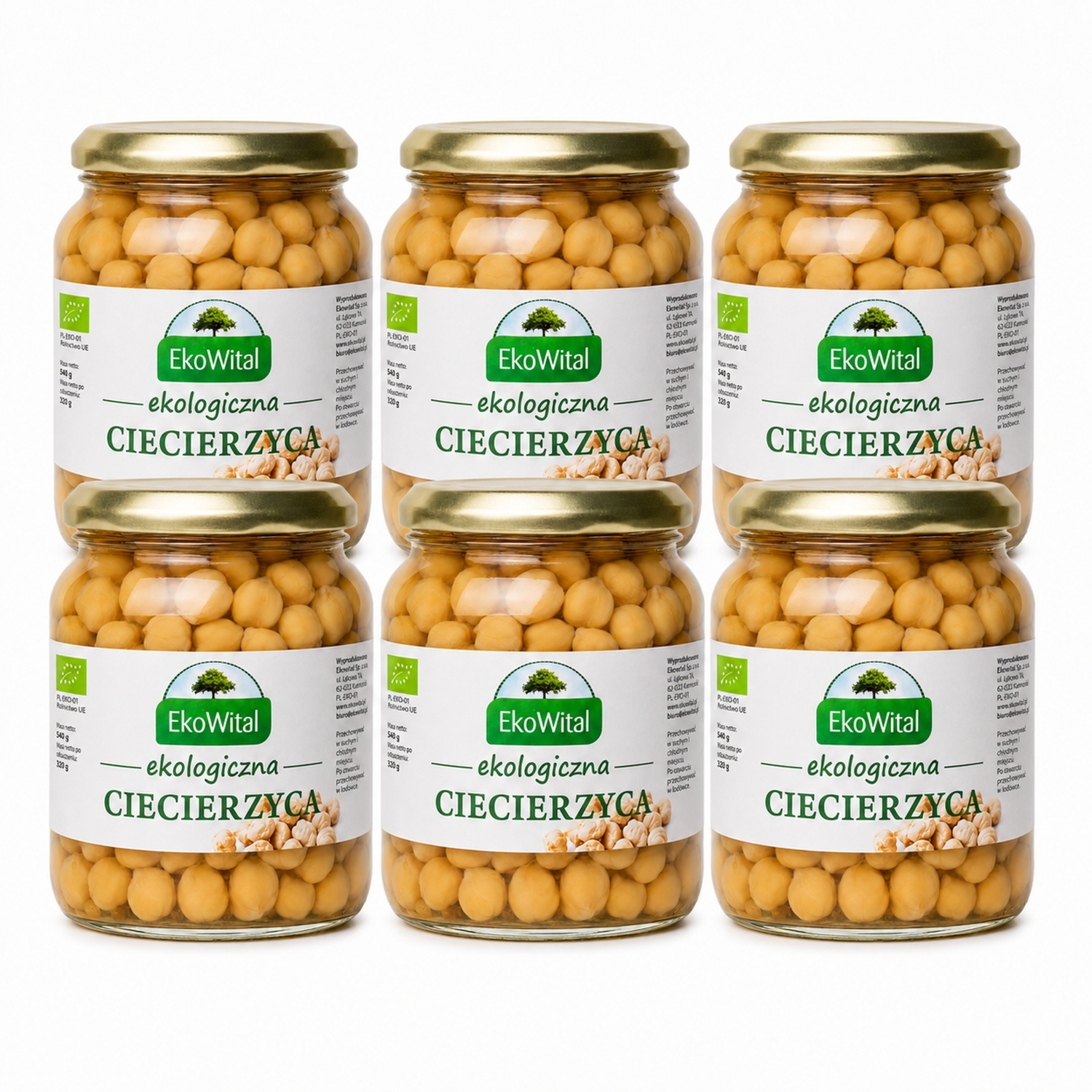 6 x Ciecierzyca w Zalewie Bio 680 g (415 g) - Ekowital