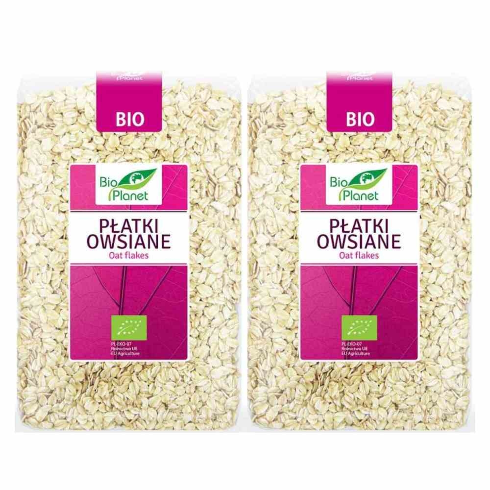 Zestaw 2 x Płatki Owsiane Bio 1 kg  - Bio Planet