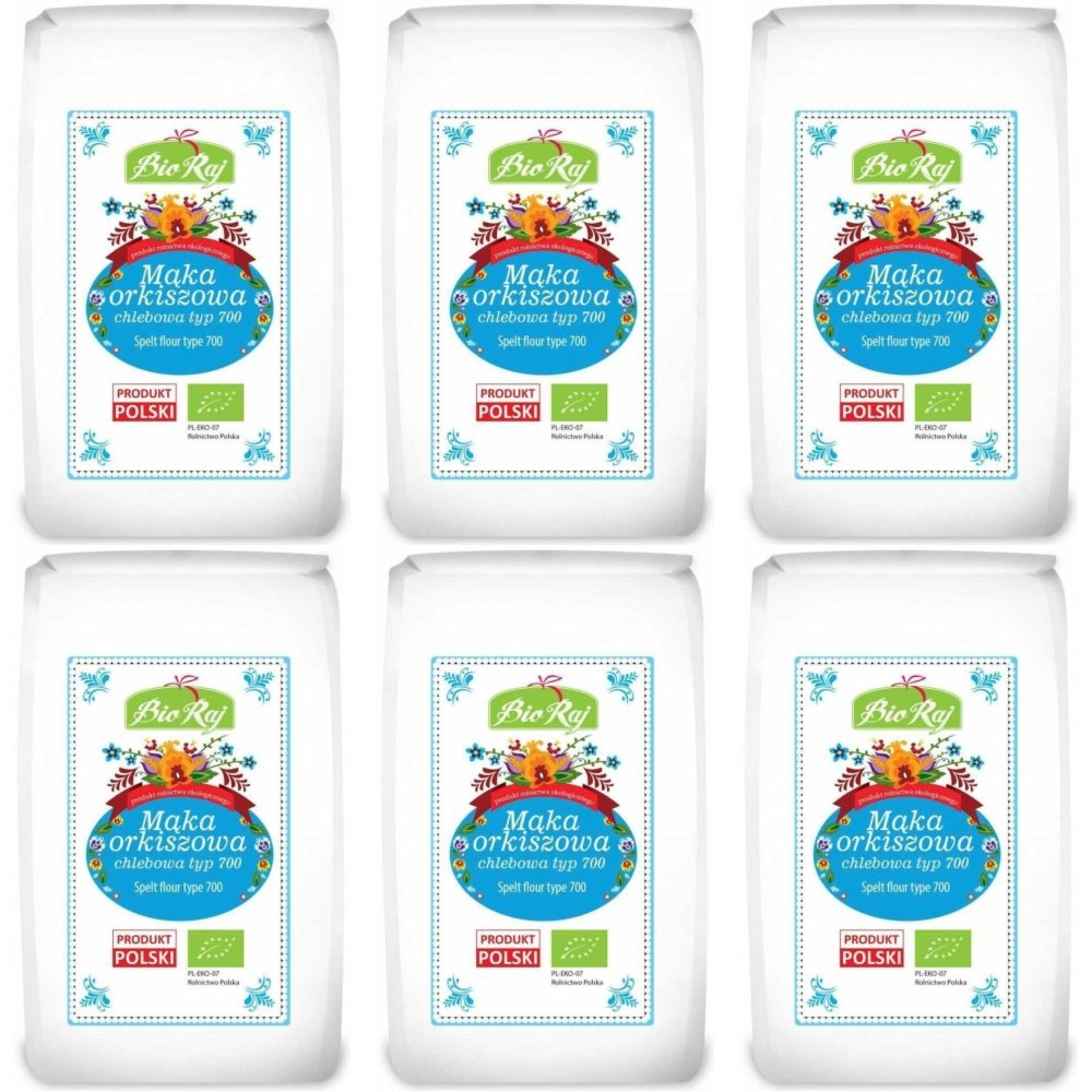 6 x Mąka Orkiszowa Chlebowa Typ 700 Bio 500 g - Bio Raj