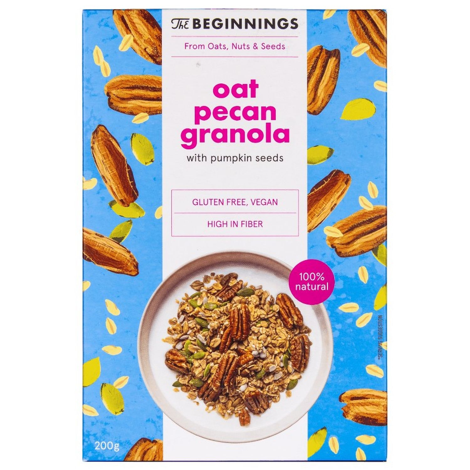 Granola Owsiana z Orzechami Pecan 200 g - The Beginnings