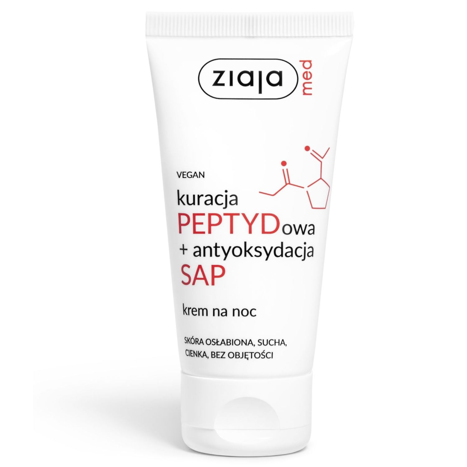 Krem na Noc KURACJA PEPTYDOWA 50 ml - Ziaja MED