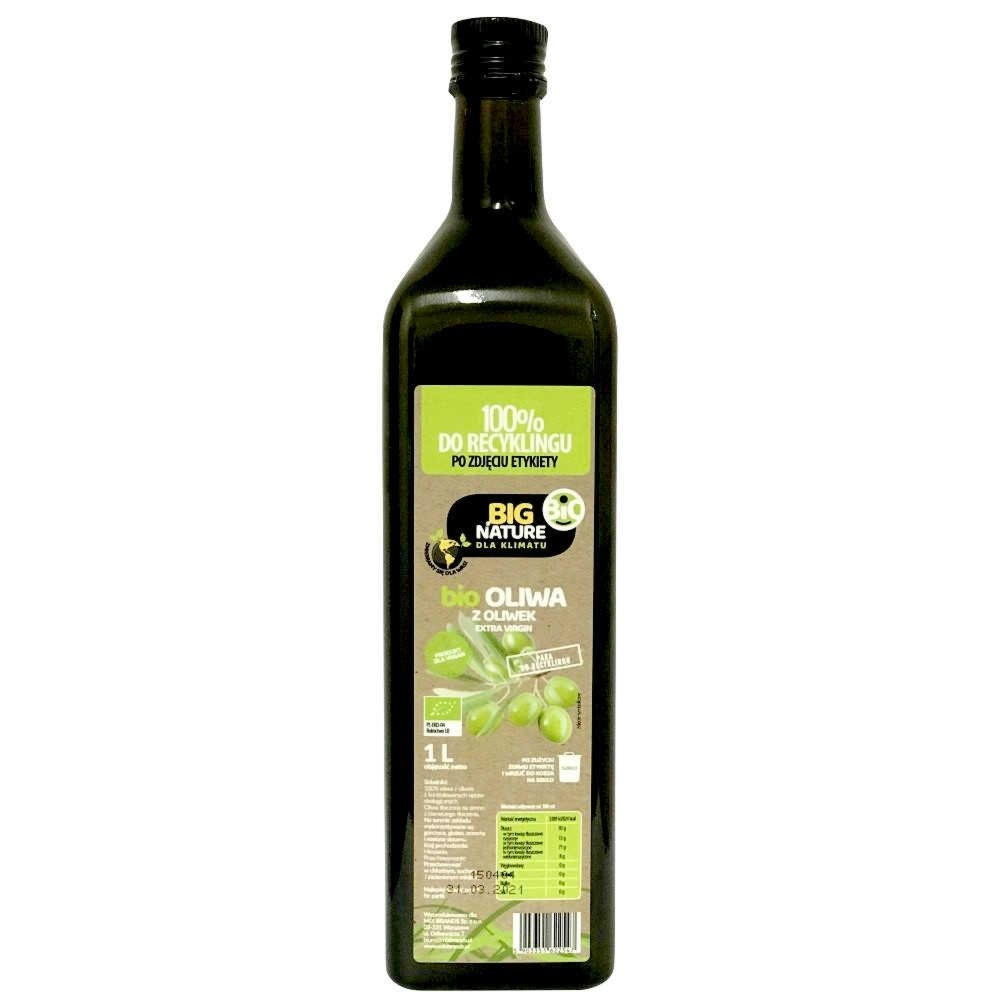 Oliwa z Oliwek Tłoczona Na Zimno Extra Virgin Bio 1 l - Big Nature