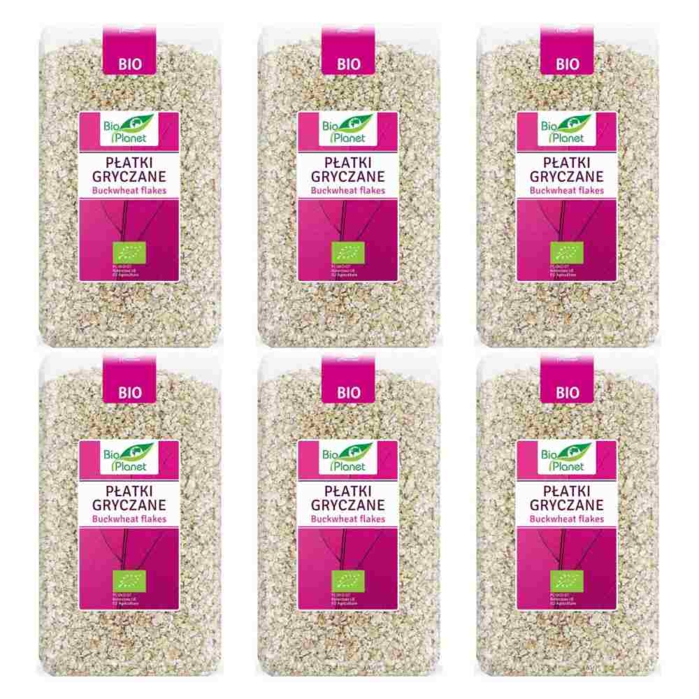 Zestaw 6 x Płatki Gryczane Bio 600 g - Bio Planet 