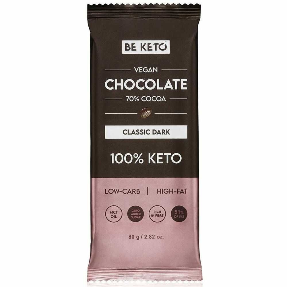 Keto Czekolada Ciemna Klasyczna+ MCT 80 g - Beketo