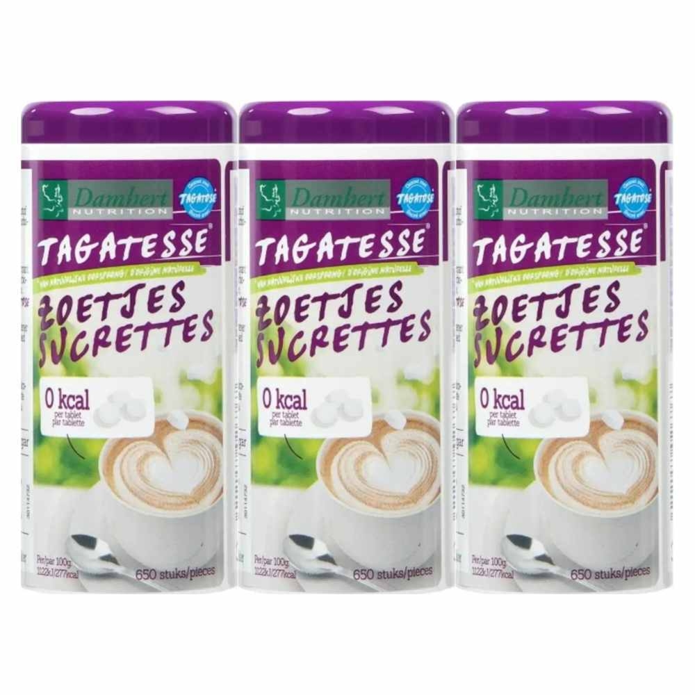 3 x Tagatesse Słodzik w Tabletkach 650 Sztuk - Damhert Nutrition 