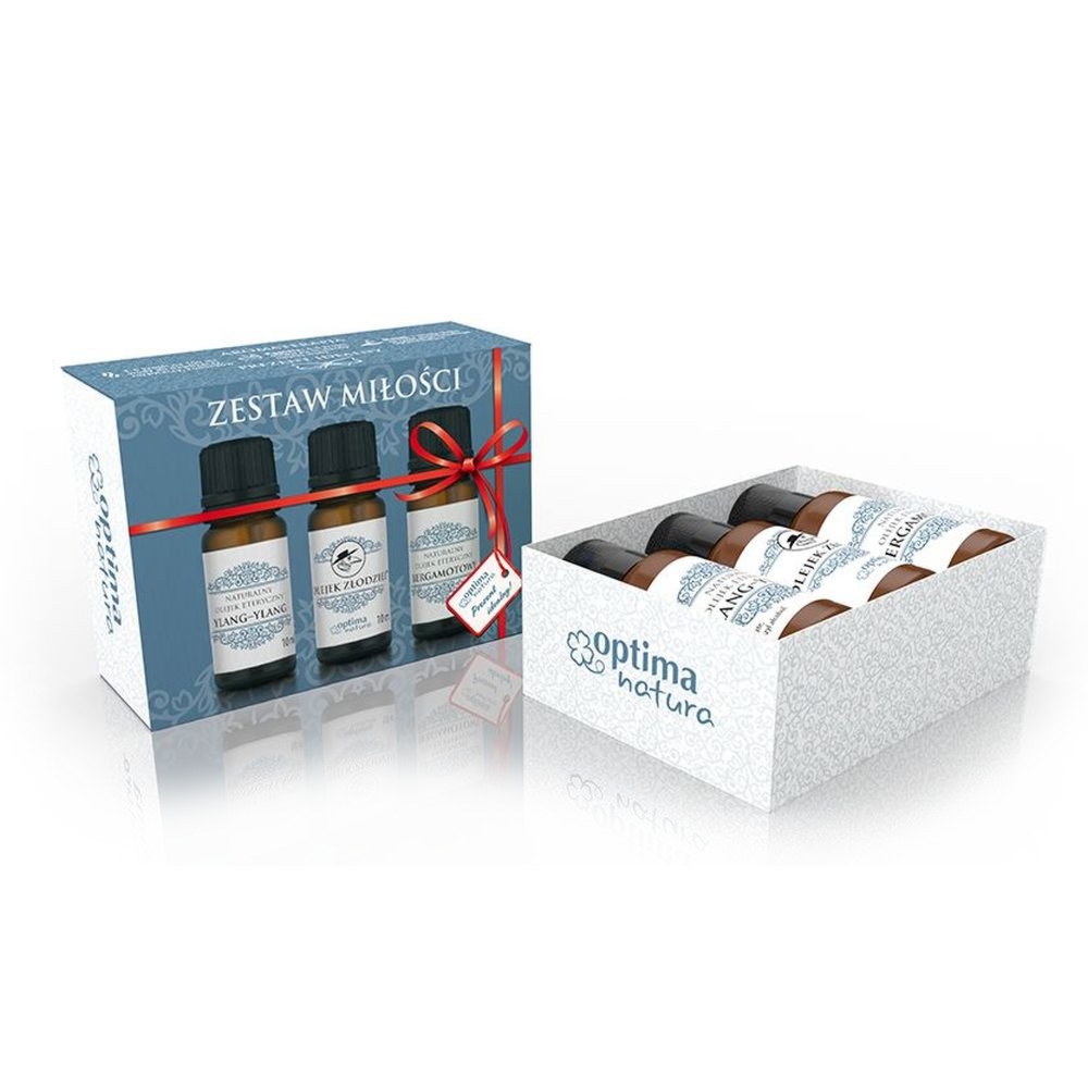 Zestaw Miłości (Olejki Ylang Ylang, Złodziei, Bergamotowy) 3x10 ml - Optima Natura