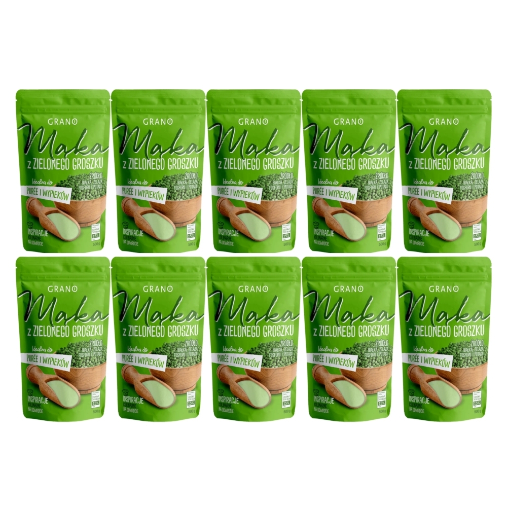 10 x Mąka z  Zielonego Groszku 500 g - Grano