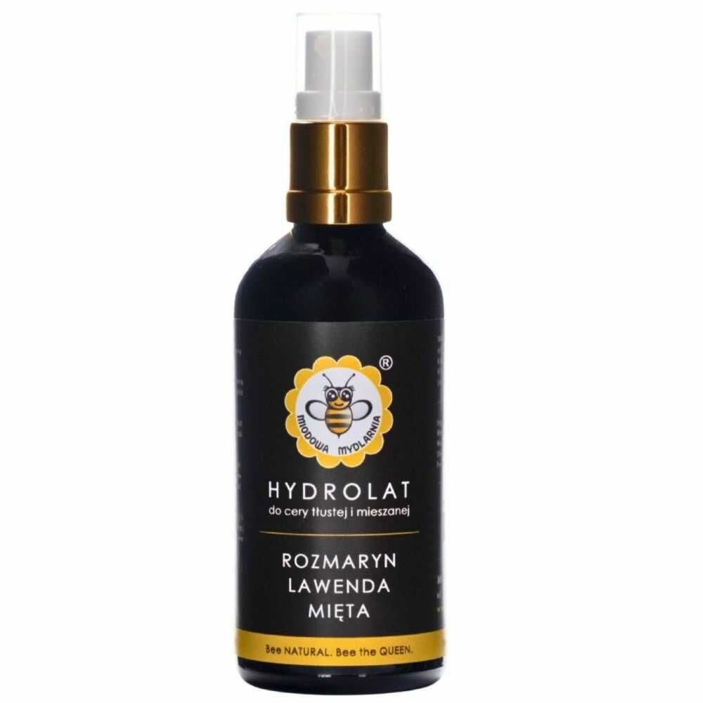Hydrolat do Cery Tłustej i Mieszanej (Rozmaryn, Lawenda, Mięta) 100 ml - Miodowa Mydlarnia