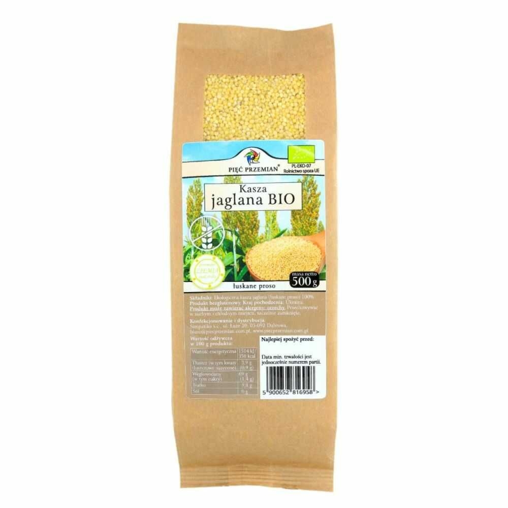 Kasza Jaglana BIO Bezglutenowa 500 g - Pięć Przemian